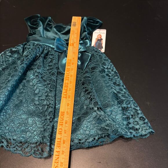 NWT Jona Michelle Girl's Size 3T Emerald Green Tulle Dress Velvet Sparkly - Picture 3 of 6